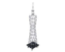 9-Layer Guangzhou Tower RGB LED Light DIY Kit - Light Cube Music Spectrum LED Tower with Remote Control